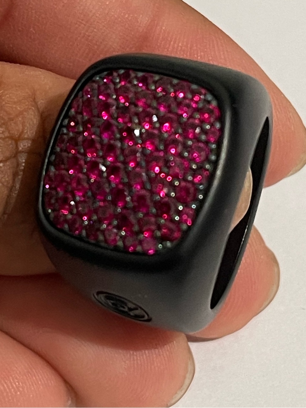 David Yurman Rubies Black Titanium Ring size 9.5